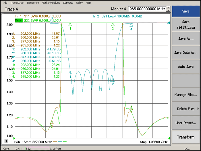 902-960MHz Cavity Band Rejection Filter.png