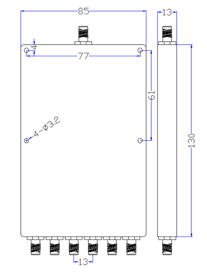 0.5~6GHz 6 Way Millimeter Wave Power Divider9.png