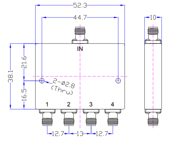 10~40GHz 4 Way Millimeter Wave Power Divider9(2).png