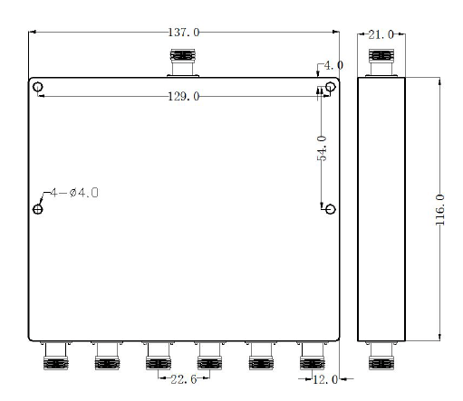 400~4000MHz 6 Way Millimeter Wave Power Divider9.png