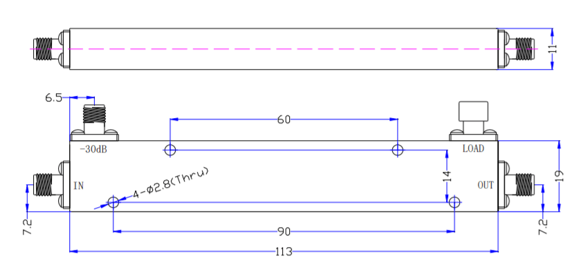 0.5~6GHz 30dB Directional Coupler9B.png