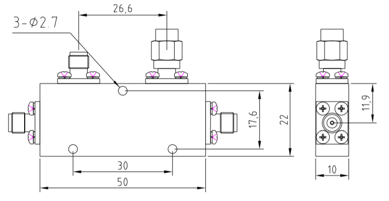 500~3000MHz 20dB Directional Coupler9.png