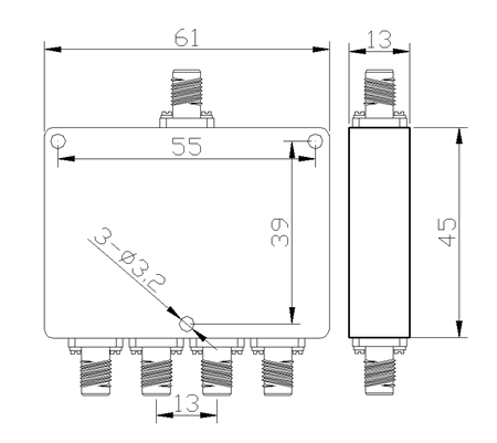 2000~4200MHz 4 Way Millimeter Wave Power Divider9.png