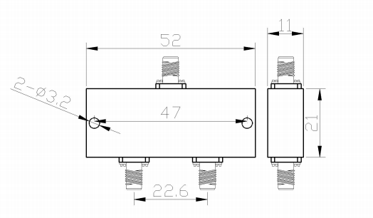 100~900MHz 2 Way Millimeter Wave Power Divider9.png