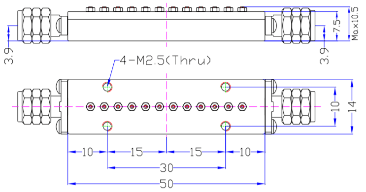 50.35~51.45GHz Millimeter Wave Filter9.png