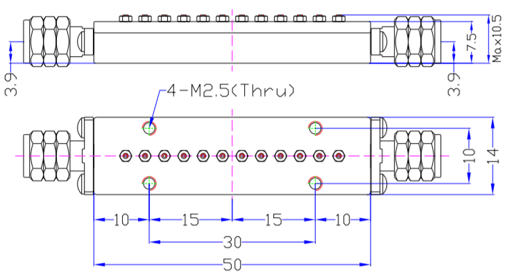 48.15~49.25GHz Millimeter Wave Filter9.png