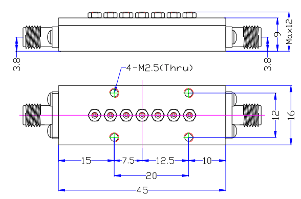 19.975~20.025GHz Millimeter Wave Filter9.png